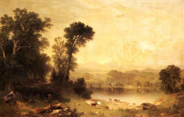 Pastoral Scene by Asher B Durand, hand-painted oil painting reproduction