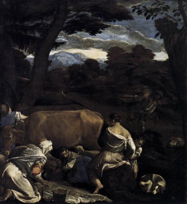 Pastoral Scene by Jacopo Bassano, hand-painted oil painting reproduction