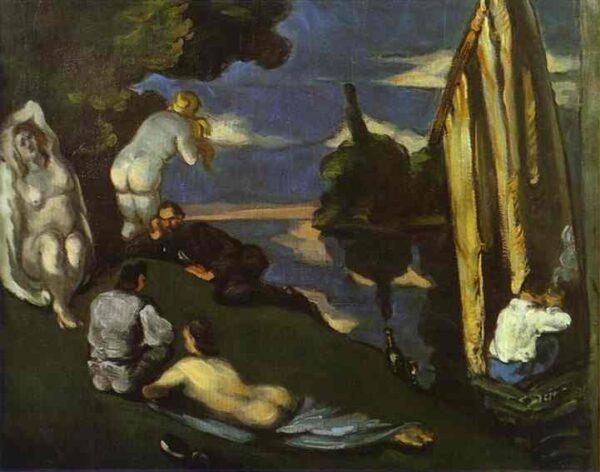Pastorale by Paul Cézanne, hand-painted oil painting reproduction