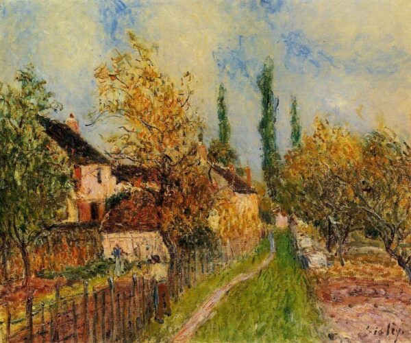 Path at Sablons by Alfred Sisley, hand-painted oil painting reproduction