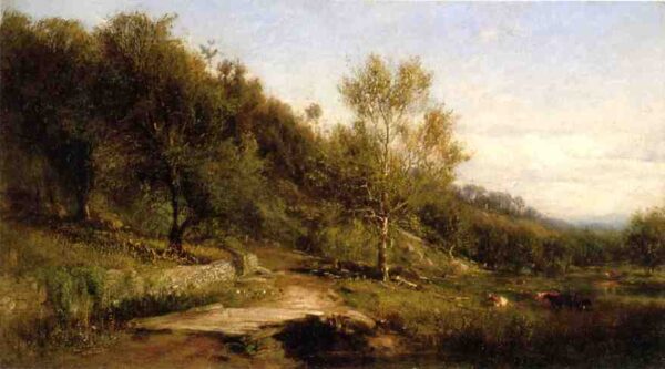 Path by a River by James McDougal Hart, hand-painted oil painting reproduction
