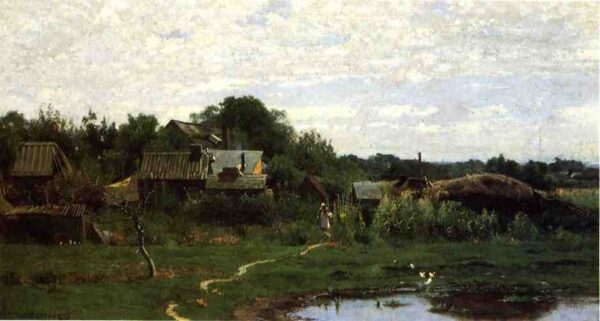 Path by the Pond by Hugh Bolton Jones, hand-painted oil painting reproduction