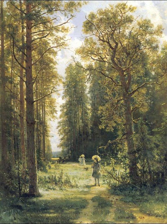 Path in a Forest by Ivan Shishkin, hand-painted oil reproduction