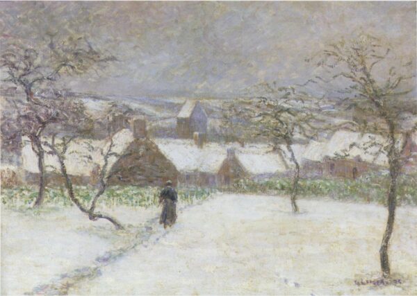Path in the Snow by Gustave Loiseau, hand-painted oil painting reproduction