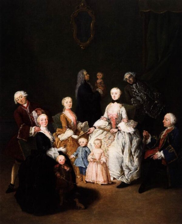 Patrician Family by Pietro Longhi, hand-painted oil painting reproduction