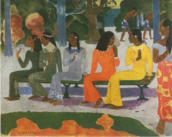 Ta matete (Der Markt) by Paul Gauguin, hand-painted oil painting reproduction