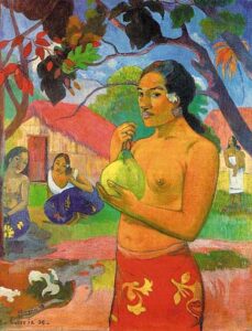 Woman with a Fruit by Paul Gauguin, hand-painted oil painting reproduction