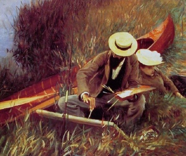 Paul Helleu Sketching with his Wife by John Singer Sargent, hand-painted oil painting reproduction