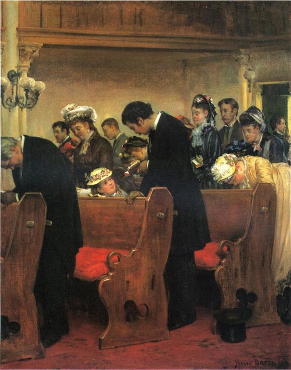 Pay Attention by Henry Bacon, hand-painted oil reproduction