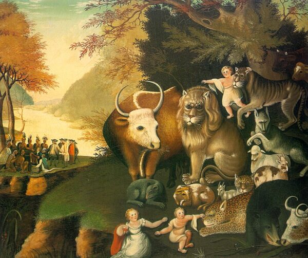 Peaceable Kingdom by Edward Hicks, hand-painted oil painting reproduction