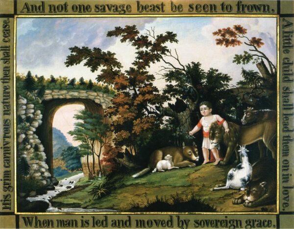 Peaceable Kingdom of the Branch by Edward Hicks, hand-painted oil painting reproduction