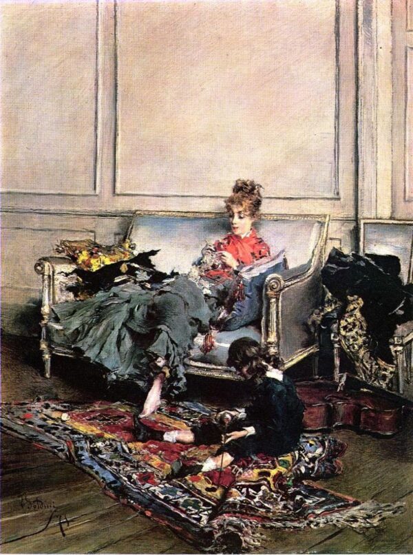 Peaceful Days by Giovanni Boldini, hand-painted oil painting reproduction