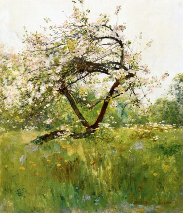 Peach Blossoms by Frederick Childe Hassam, hand-painted oil painting reproduction