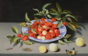 Still Life of Cherries and Peaches by Balthasar van der Ast, hand-painted oil painting reproduction