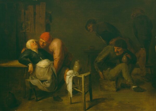 Peasant Inn by Adriaen Brouwer, hand-painted oil painting reproduction