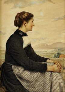 Peasant Woman by Albert Anker, hand-painted oil painting reproduction