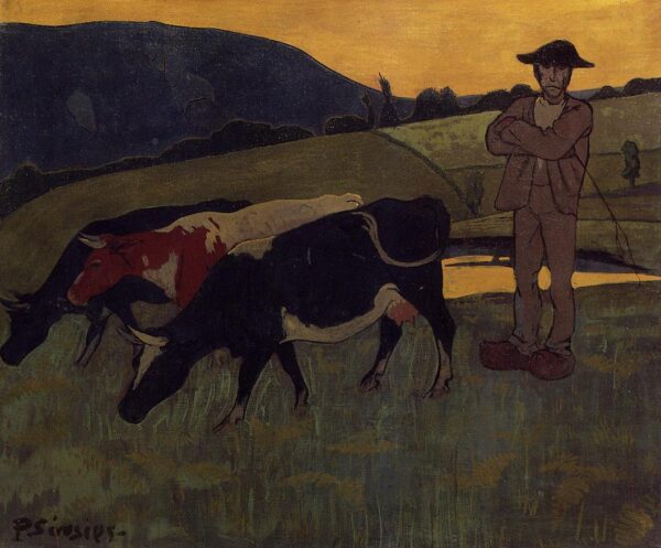 Peasant with Three Crows by Paul Sérusier, hand-painted oil painting reproduction