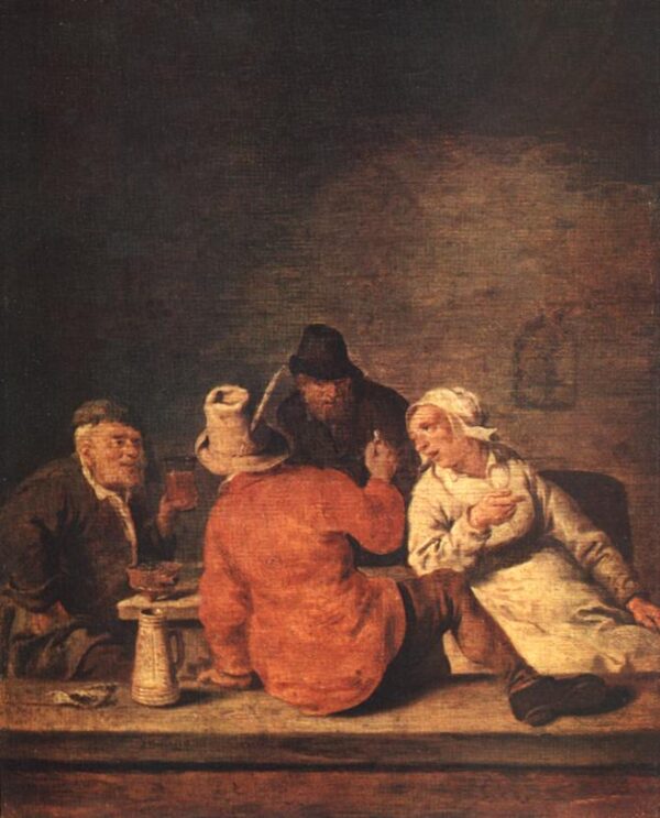 Peasants in the Tavern by Jan Miense Molenaer, hand-painted oil painting reproduction
