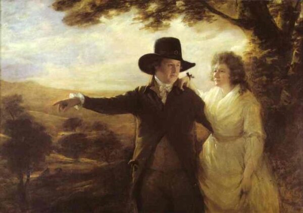 Portrait of Sir John and Lady Clerk of Penicuik by Henry Raeburn, hand-painted oil painting reproduction