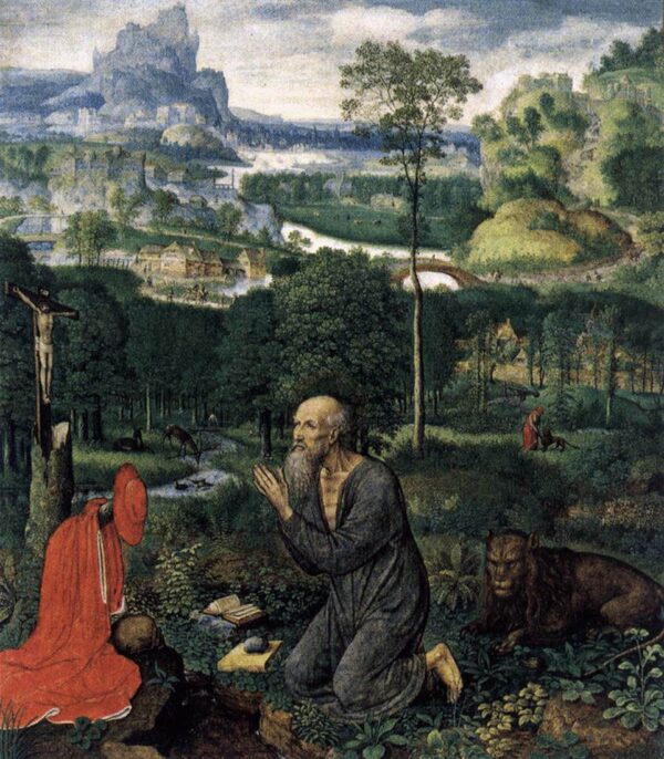 Penitent St Jerome by Simon Bening, hand-painted oil painting reproduction