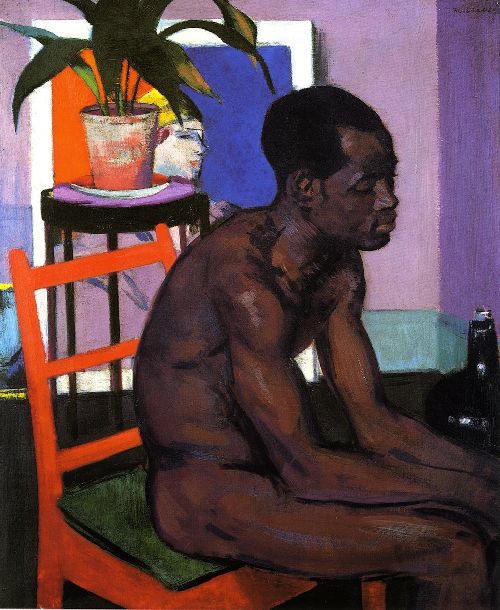 Pensive by Francis Cadell, hand-painted oil reproduction