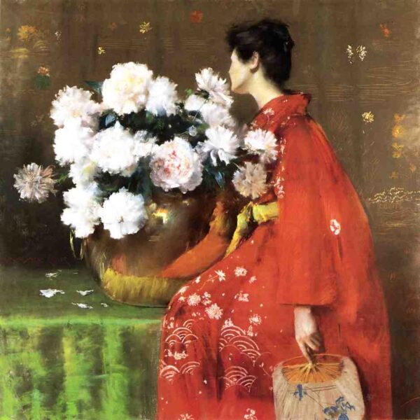 Peonies by William Merritt Chase, hand-painted oil painting reproduction