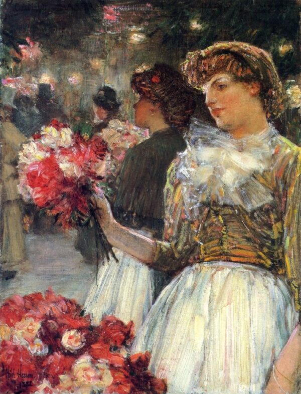 Peonies by Frederick Childe Hassam, hand-painted oil painting reproduction