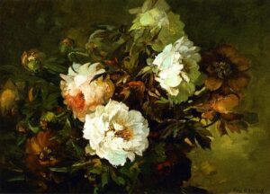 Peonies by Franz Bischoff, hand-painted oil painting reproduction