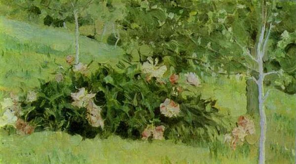Peonies by Mikhail Nesterov, hand-painted oil painting reproduction