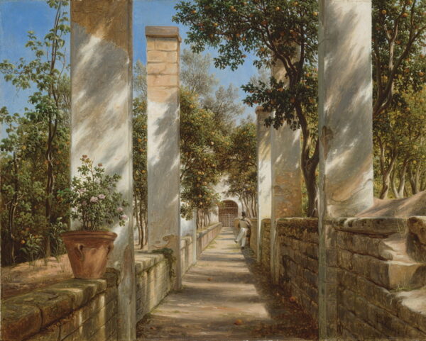 Pergola with Oranges by Thomas Fearnley, hand-painted oil painting reproduction