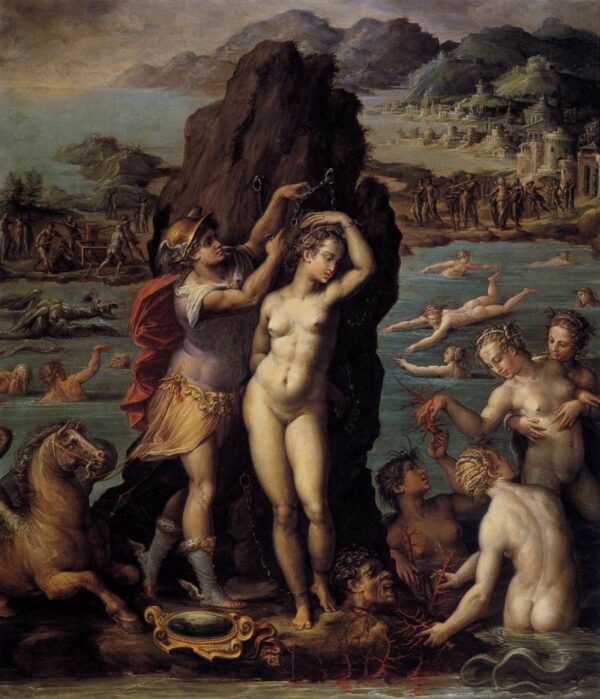 Perseus and Andromeda by Giorgio Vasari, hand-painted oil painting reproduction