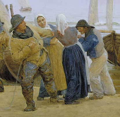 Pescadores de Hornbaek by Peder Severin Krøyer, hand-painted oil reproduction