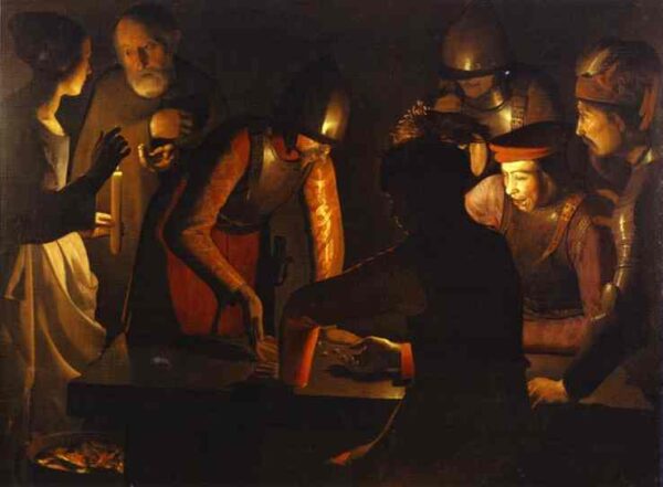 Peter Denying Christ by Georges de La Tour, hand-painted oil painting reproduction