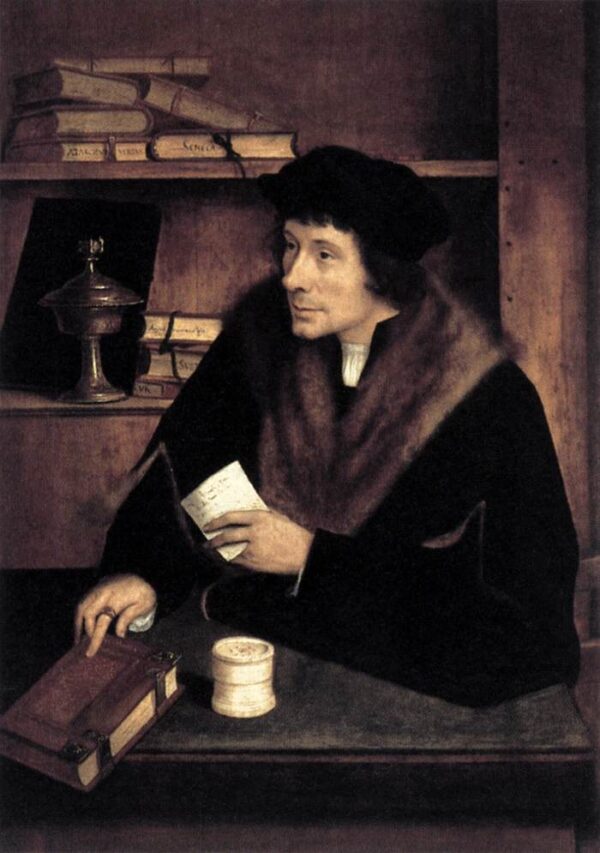 Peter Gillis by Quentin Massys, hand-painted oil painting reproduction