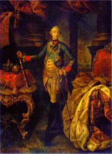 Portrait Of Emperor Peter III by Aleksey Antropov, hand-painted oil painting reproduction