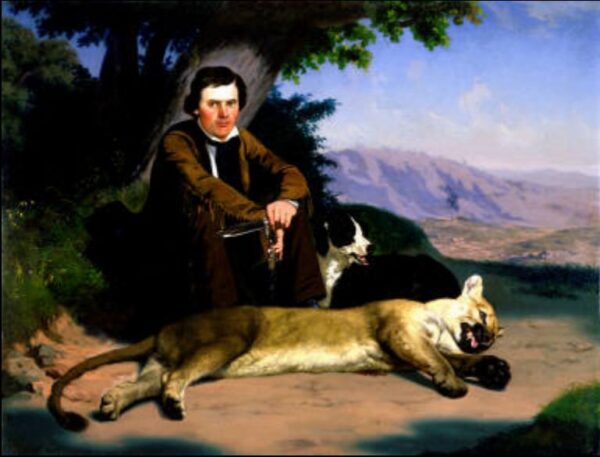 Peter Quivey and the Mountain Lion by Charles Christian Nahl, hand-painted oil painting reproduction