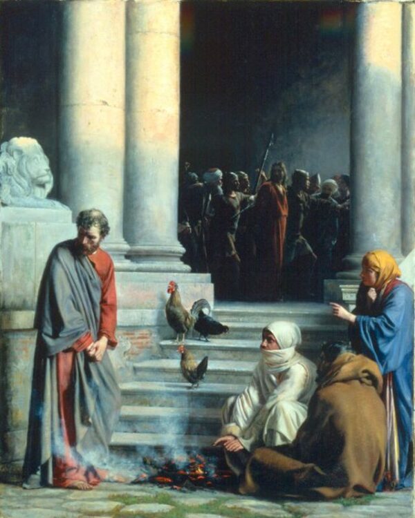 Peter’s Betrayal by Carl Heinrich Bloch, hand-painted oil painting reproduction