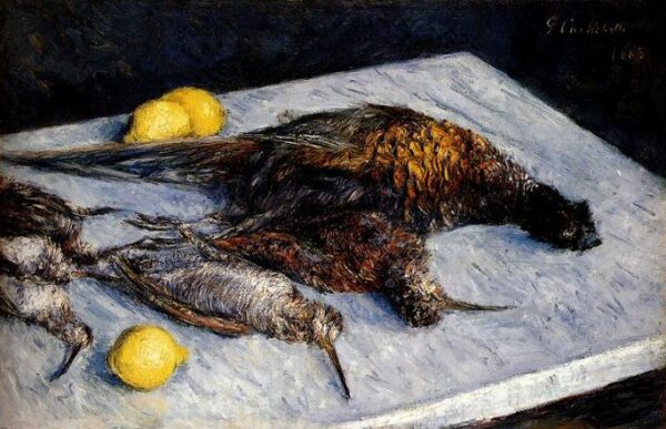 Pheasants and Woodcocks on a Marble Table by Gustave Caillebotte, hand-painted oil painting reproduction