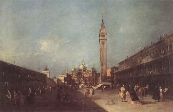 Piazza San Marco by Francesco Guardi, hand-painted oil painting reproduction