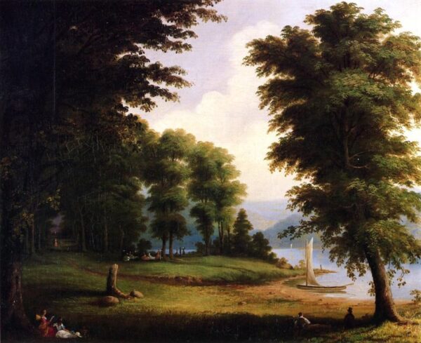 Picnic by George Henry Durrie, hand-painted oil reproduction