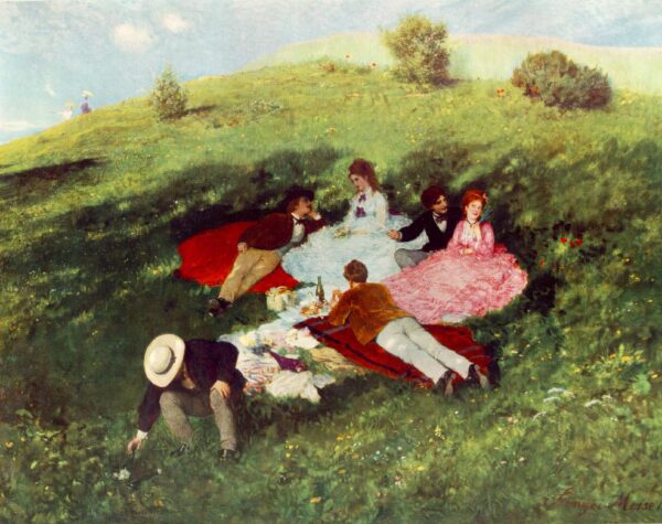 Picnic in May by Pál Szinyei Merse, hand-painted oil painting reproduction