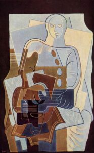 Pierrot with Guitar by Juan Gris, hand-painted oil painting reproduction