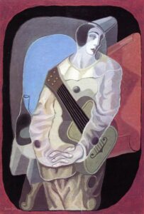 Pierrot with Guitar II by Juan Gris, hand-painted oil painting reproduction