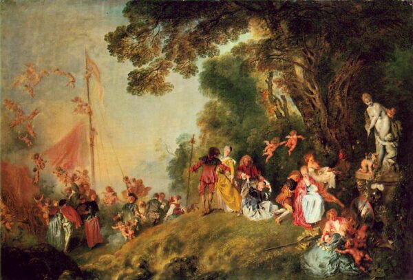 Pilgrimage to Cythera II by Antoine Watteau, hand-painted oil painting reproduction