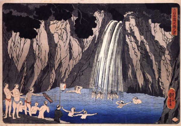 Pilgrims in the Waterfall by Utagawa Kuniyoshi, hand-painted oil painting reproduction