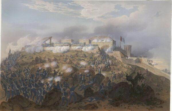 Storming of Chapultepec – Pillow’s Attack by Carl Nebel, hand-painted oil painting reproduction