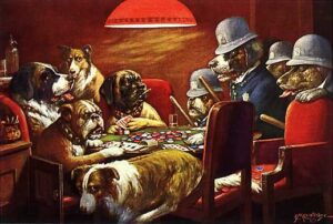 Pinched with Four Aces by C.M Coolidge, hand-painted oil painting reproduction