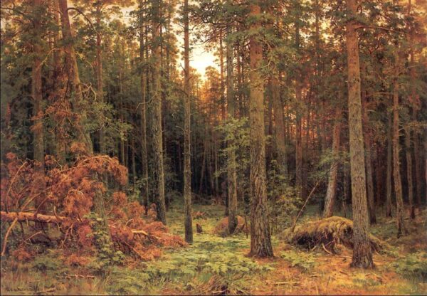 Pine Forest III by Ivan Shishkin, hand-painted oil painting reproduction