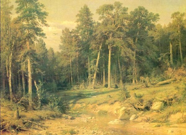 Pine Forest II by Ivan Shishkin, hand-painted oil painting reproduction