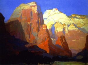 Pinnacle Rock Utah by Franz Bischoff, hand-painted oil painting reproduction